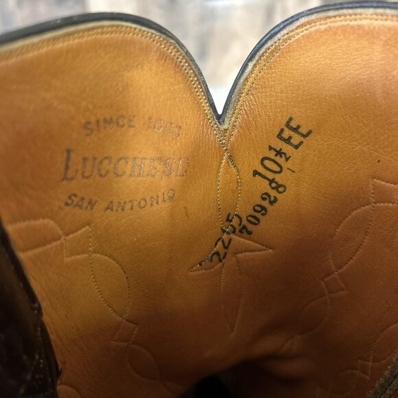 Lucchese San Antonio 2265 Vintage Western Cowboy Boots Mens 10.5 EE - Picture 6 of 12